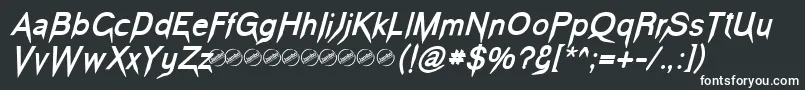 VampeticaBoldItalic-fontti – valkoiset fontit