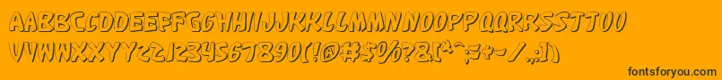 KatanaShadow Font – Black Fonts on Orange Background