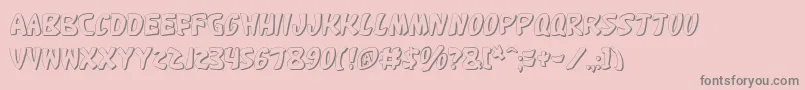 KatanaShadow Font – Gray Fonts on Pink Background
