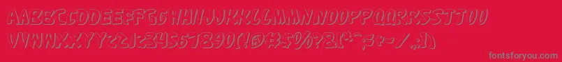 KatanaShadow Font – Gray Fonts on Red Background