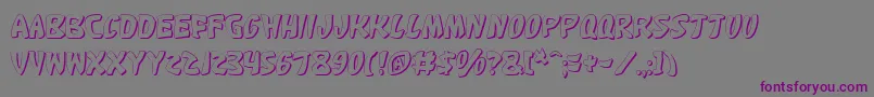 KatanaShadow Font – Purple Fonts on Gray Background