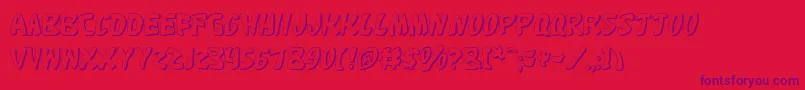 フォントKatanaShadow – 赤い背景に紫のフォント