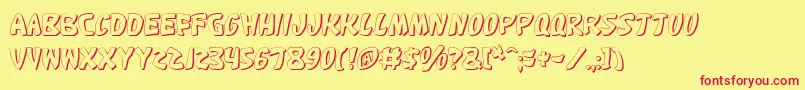 KatanaShadow Font – Red Fonts on Yellow Background