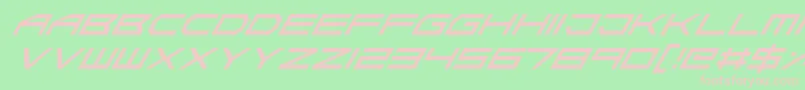 Шрифт AbsoluteZeroItalic – розовые шрифты на зелёном фоне