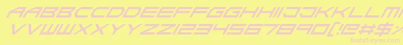 AbsoluteZeroItalic Font – Pink Fonts on Yellow Background