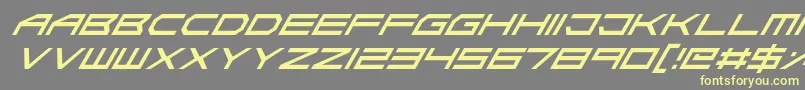 AbsoluteZeroItalic Font – Yellow Fonts on Gray Background