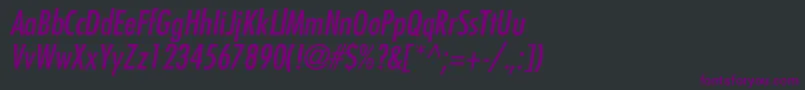 Шрифт FuturaCondensedItalic – фиолетовые шрифты на чёрном фоне