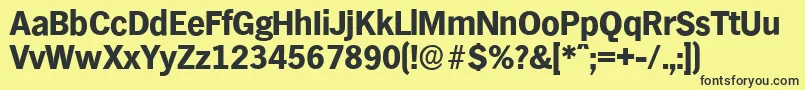 HamburgserialXboldRegular Font – Black Fonts on Yellow Background