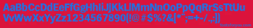 HamburgserialXboldRegular Font – Blue Fonts on Red Background