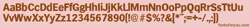 HamburgserialXboldRegular Font – Brown Fonts on Pink Background
