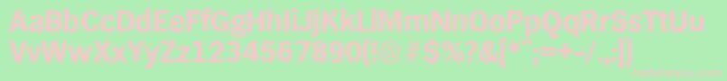 フォントHamburgserialXboldRegular – 緑の背景にピンクのフォント