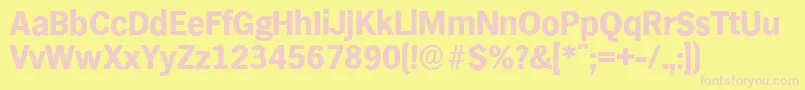 HamburgserialXboldRegular-Schriftart – Rosa Schriften auf gelbem Hintergrund