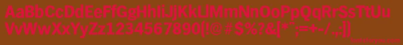 HamburgserialXboldRegular-Schriftart – Rote Schriften auf braunem Hintergrund