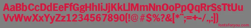 HamburgserialXboldRegular Font – Red Fonts on Gray Background