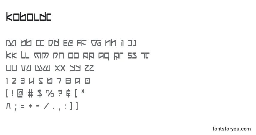 Schriftart Koboldc – Alphabet, Zahlen, spezielle Symbole