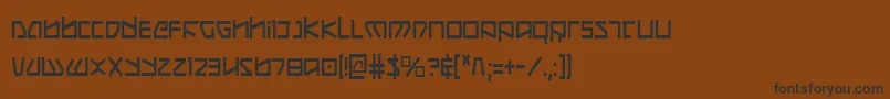 フォントKoboldc – 黒い文字が茶色の背景にあります