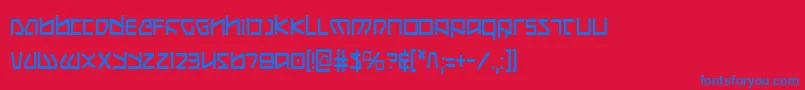 Шрифт Koboldc – синие шрифты на красном фоне
