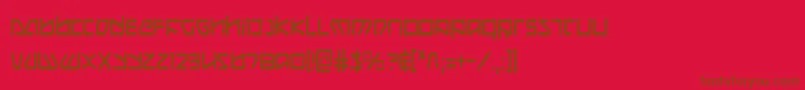 フォントKoboldc – 赤い背景に茶色の文字