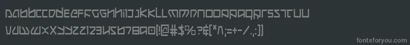 フォントKoboldc – 黒い背景に灰色の文字