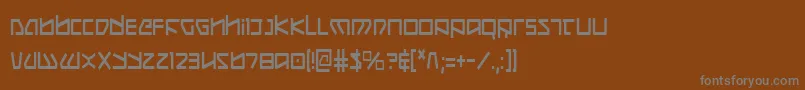 フォントKoboldc – 茶色の背景に灰色の文字