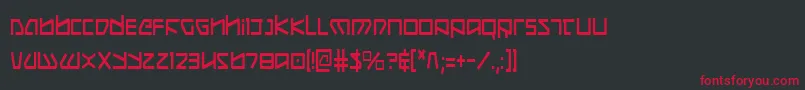 Koboldc Font – Red Fonts on Black Background