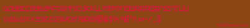 Koboldc Font – Red Fonts on Brown Background