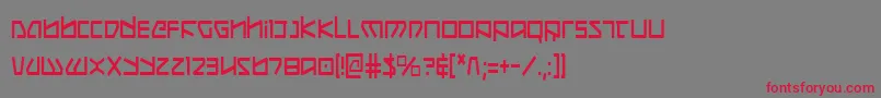 Koboldc Font – Red Fonts on Gray Background