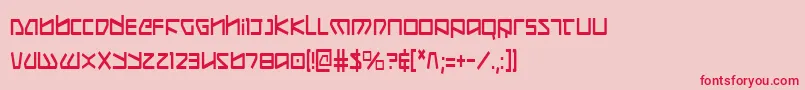 フォントKoboldc – ピンクの背景に赤い文字