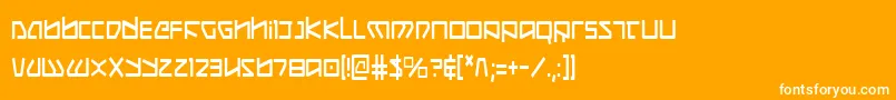 Koboldc Font – White Fonts on Orange Background