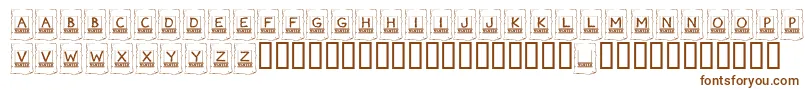 Шрифт KrWanted – коричневые шрифты на белом фоне