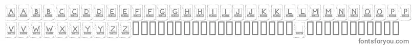 KrWanted-fontti – harmaat kirjasimet valkoisella taustalla