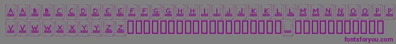 KrWanted-fontti – violetit fontit harmaalla taustalla