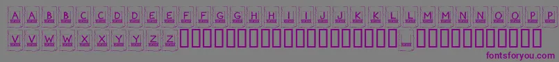 Czcionka KrWanted – fioletowe czcionki na szarym tle