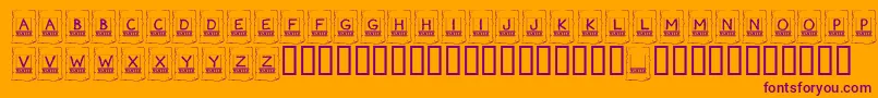 KrWanted Font – Purple Fonts on Orange Background