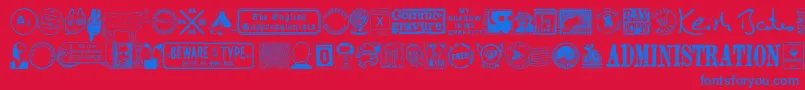 MaGraphics Font – Blue Fonts on Red Background