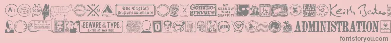 Шрифт MaGraphics – серые шрифты на розовом фоне