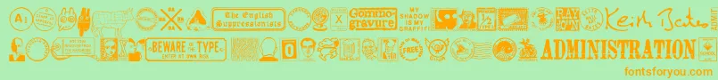 MaGraphics Font – Orange Fonts on Green Background