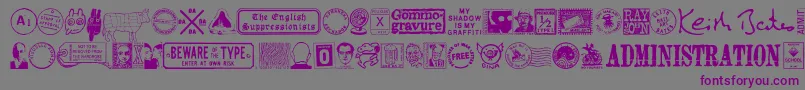 Police MaGraphics – polices violettes sur fond gris