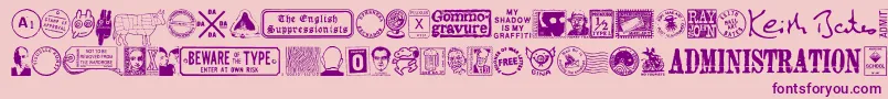 MaGraphics-fontti – violetit fontit vaaleanpunaisella taustalla