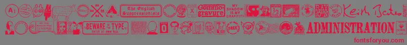 MaGraphics Font – Red Fonts on Gray Background