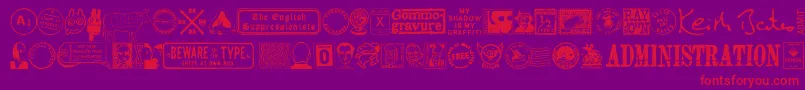 フォントMaGraphics – 紫の背景に赤い文字