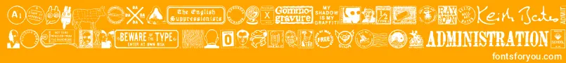 MaGraphics Font – White Fonts on Orange Background