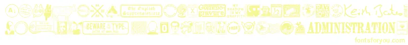 MaGraphics Font – Yellow Fonts on White Background