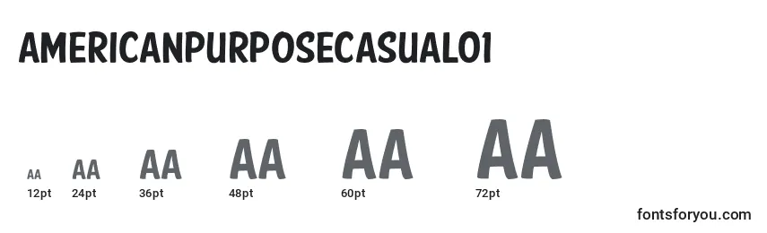 Размеры шрифта AmericanPurposeCasual01 (49823)