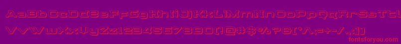 Cydoniacentury3D-Schriftart – Rote Schriften auf violettem Hintergrund