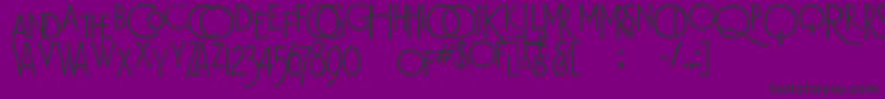 Шрифт DiehlDecoAlts – чёрные шрифты на фиолетовом фоне