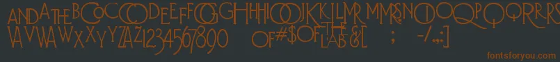 DiehlDecoAlts Font – Brown Fonts on Black Background