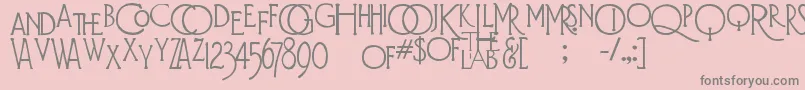 DiehlDecoAlts-Schriftart – Graue Schriften auf rosa Hintergrund