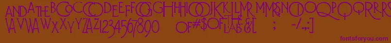 DiehlDecoAlts Font – Purple Fonts on Brown Background