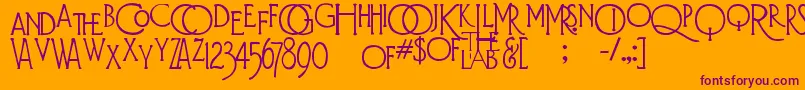 DiehlDecoAlts Font – Purple Fonts on Orange Background